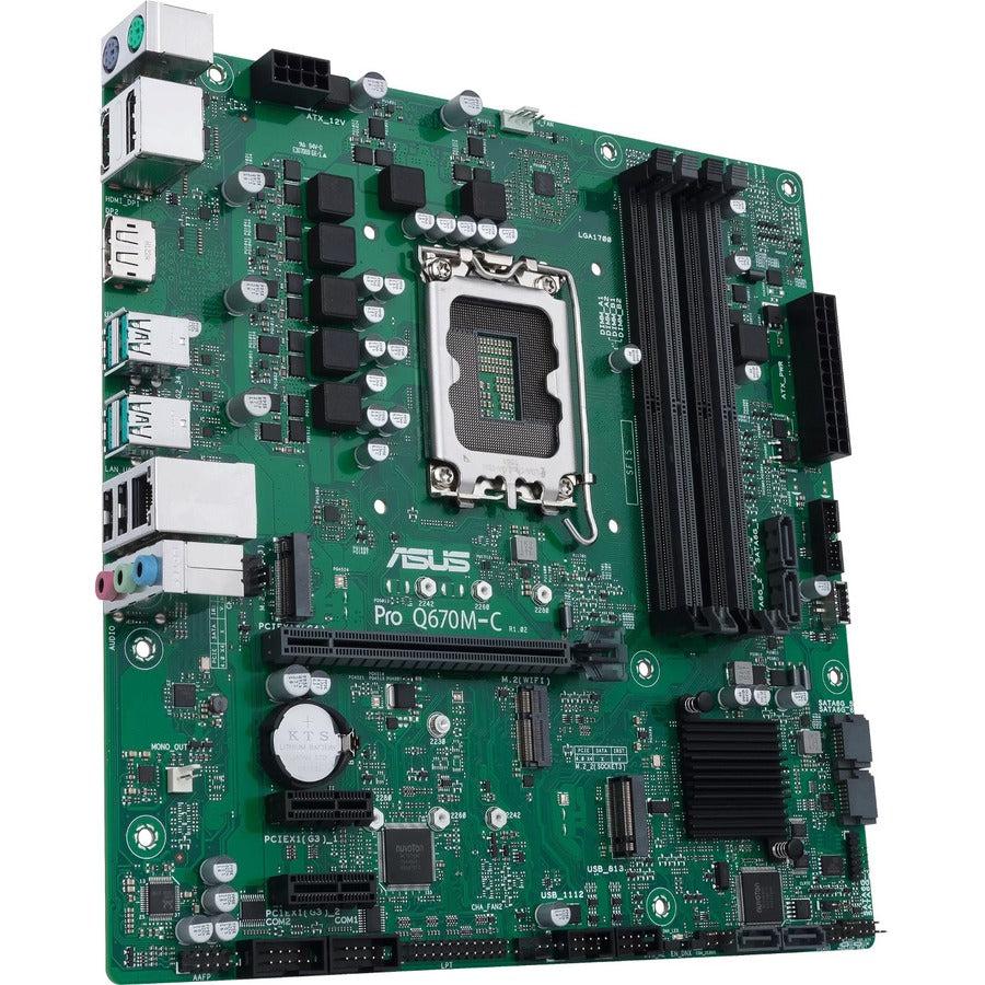 Asus Pro Q670M-C-Csm Desktop Motherboard - Intel Q670 Chipset - Socket Lga-1700 - Intel Optane Memory Ready - Micro Atx PRO Q670M-C-CSM