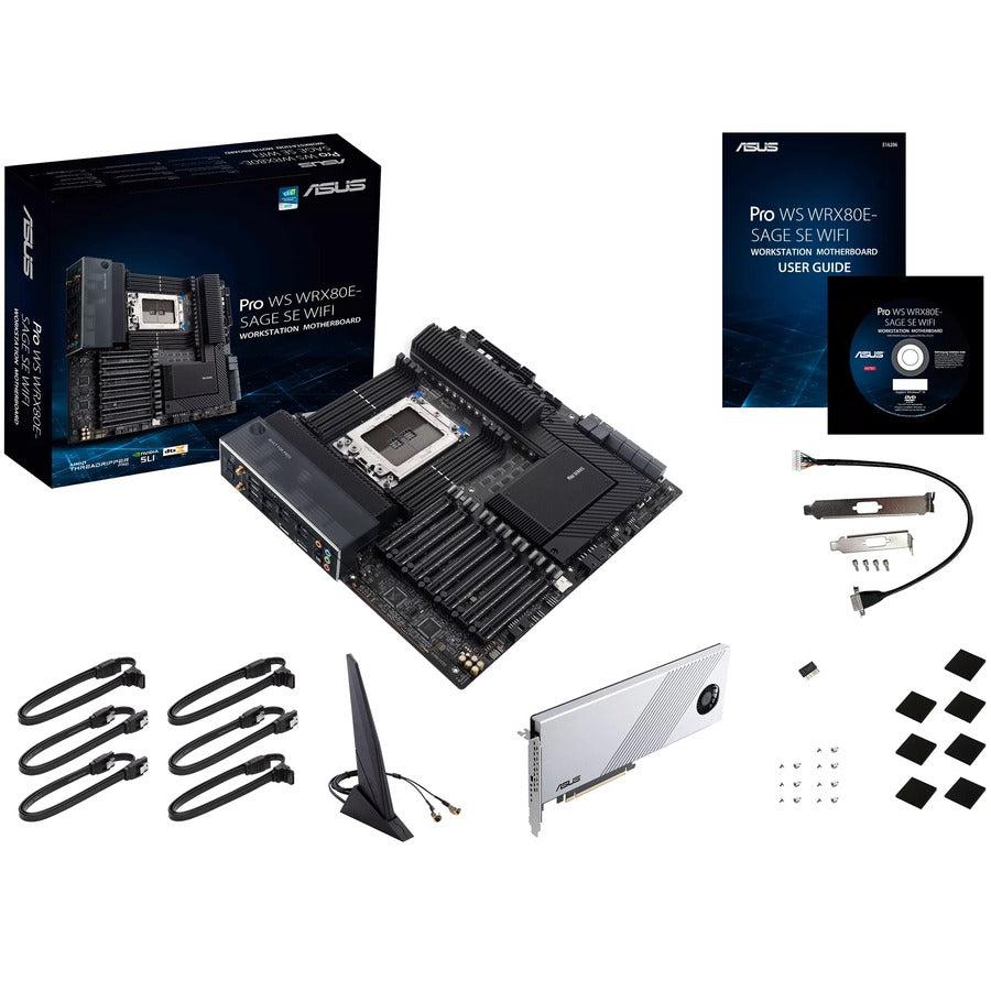 Asus Pro WS WRX80E-SAGE SE WIFI Desktop Motherboard - AMD WRX80 Chipset - Socket sWRX8 - Extended ATX PROWSWRX80ESGSEWF