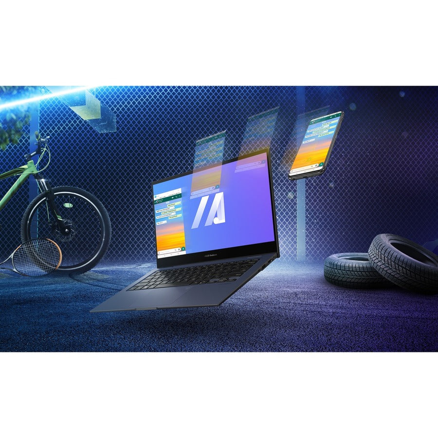 Asus Vivobook Go 14 Flip J1400 J1400Ka-Es21T 14" Touchscreen Convertible Notebook - Full Hd - 1920 X 1080 - Intel Pentium Silver N6000 Quad-Core (4 Core) 1.10 Ghz - 4 Gb Total Ram - 4 Gb On-Board Memory - 128 Gb Flash Memory - Quiet Blue