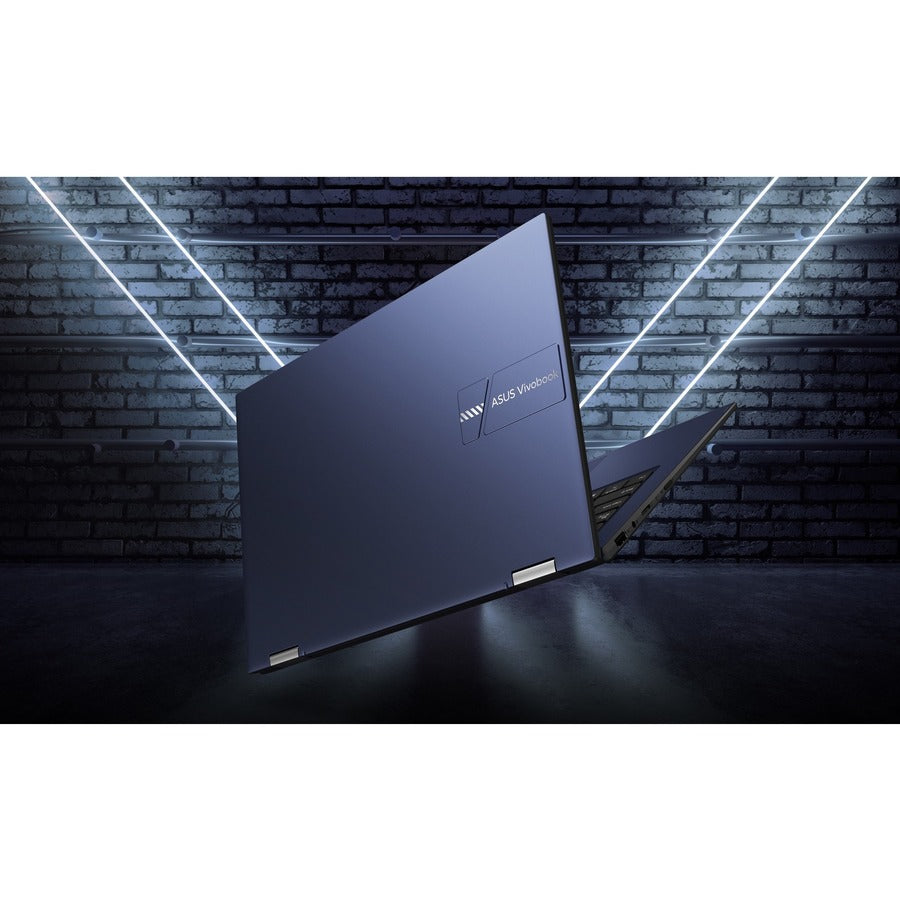 Asus Vivobook Go 14 Flip J1400 J1400Ka-Es21T 14" Touchscreen Convertible Notebook - Full Hd - 1920 X 1080 - Intel Pentium Silver N6000 Quad-Core (4 Core) 1.10 Ghz - 4 Gb Total Ram - 4 Gb On-Board Memory - 128 Gb Flash Memory - Quiet Blue