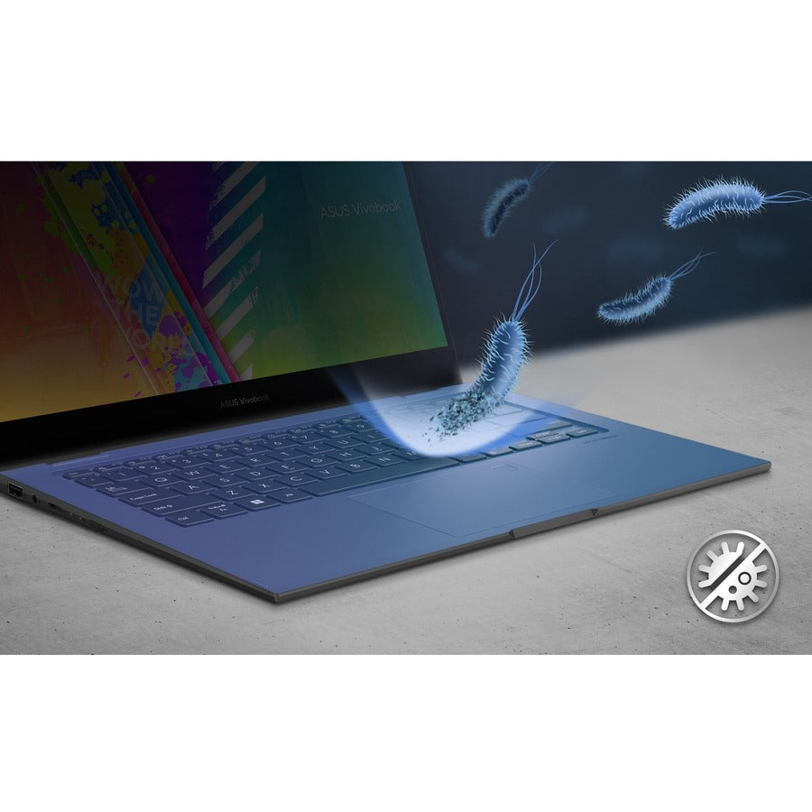 Asus Vivobook Go 14 Flip J1400 J1400Ka-Es21T 14" Touchscreen Convertible Notebook - Full Hd - 1920 X 1080 - Intel Pentium Silver N6000 Quad-Core (4 Core) 1.10 Ghz - 4 Gb Total Ram - 4 Gb On-Board Memory - 128 Gb Flash Memory - Quiet Blue