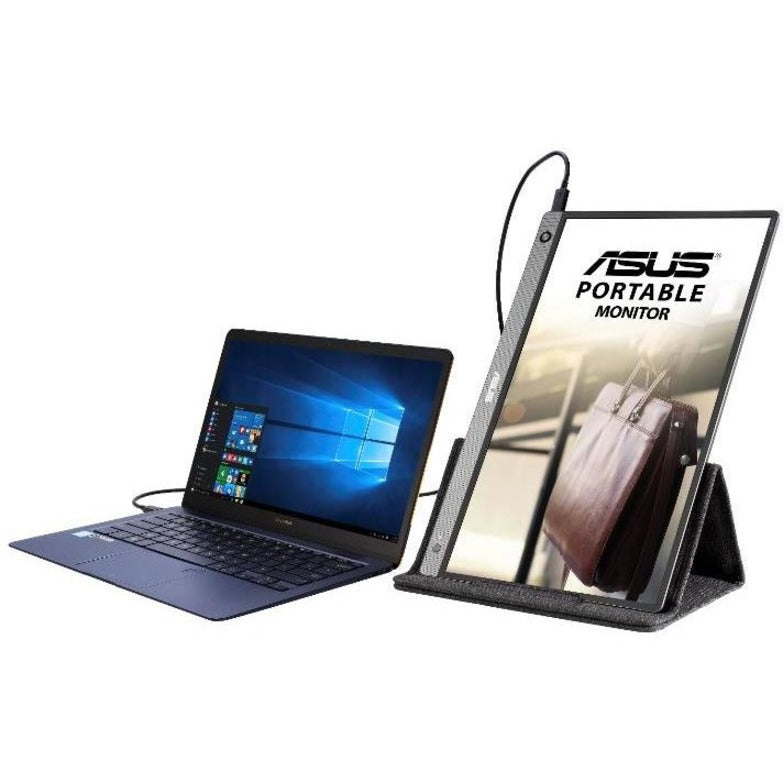 Asus ZenScreen MB16AH 16 Class Full HD LCD Monitor - 16:9 - Dark Gray"