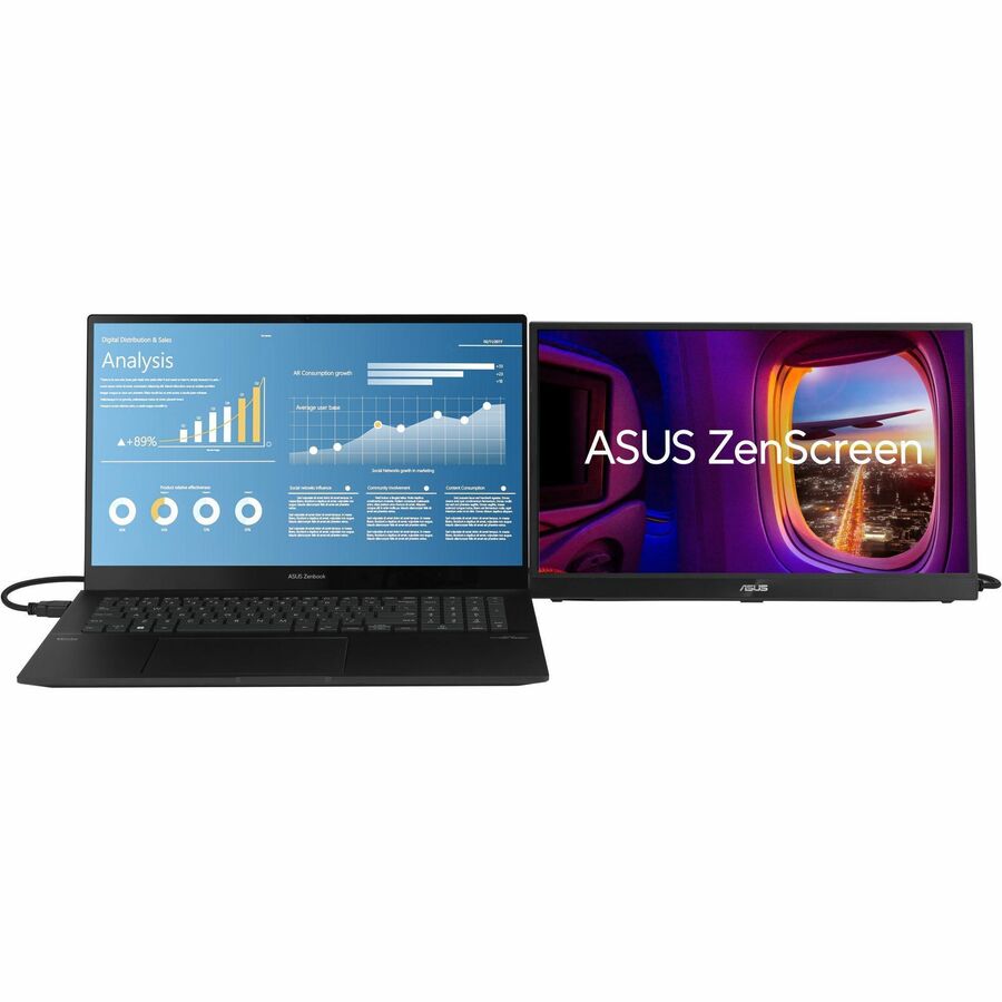 Asus ZenScreen MB17AHG 17 Class Full HD LED Monitor - 16:9 - 17.3 Viewable - In-plane Swit