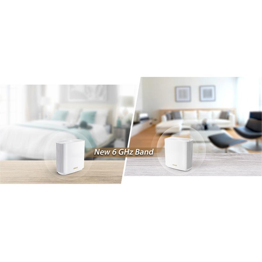 Asus ZenWiFi ET8 ET8 (W-2-PK) Wi-Fi 6 IEEE 802.11ax Wireless Router ET8(W-2-PK)