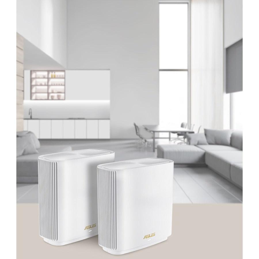 Asus ZenWiFi ET8 ET8 (W-2-PK) Wi-Fi 6 IEEE 802.11ax Wireless Router ET8(W-2-PK)