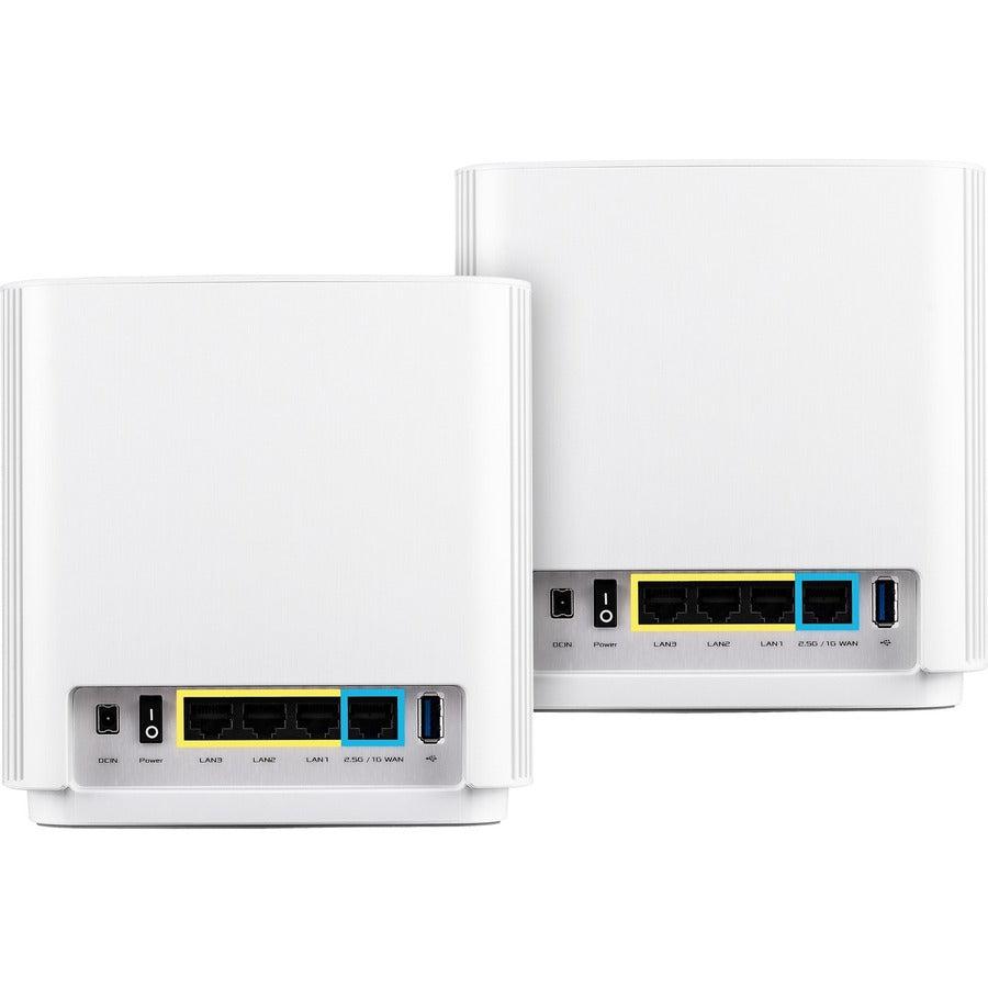 Asus ZenWiFi ET8 ET8 (W-2-PK) Wi-Fi 6 IEEE 802.11ax Wireless Router ET8(W-2-PK)