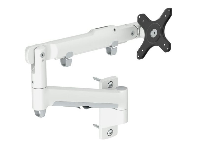 Atdec AWMS-DW - Mounting kit (articulating arm) - full-motion - for curved / flat panel - aluminum, steel - white - screen size: AWMS-DW-W