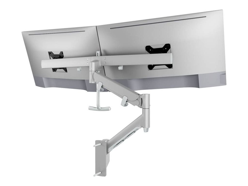 Atdec AWMS-RHXW - Mounting kit (articulating arm) - for 2 LCD displays - medical - aluminum - silver - screen size: 24-27" - AWMS-RHXW-S