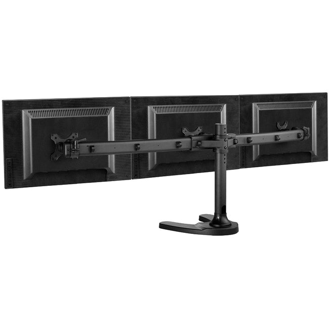 Atdec triple monitor desk mount with a freestanding base - Loads up to 17.6lb - VESA 75x75, 100x100 SD-FS-T