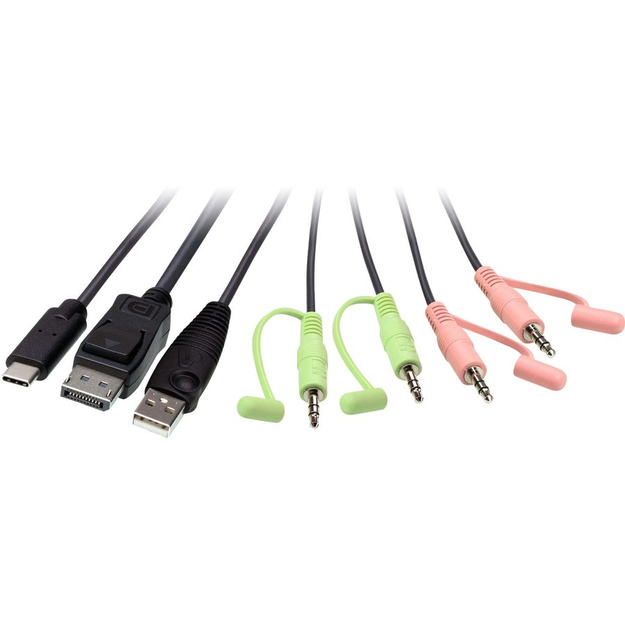 ATEN 2-Port USB-C DisplayPort Hybrid Cable KVM Switch CS52DP