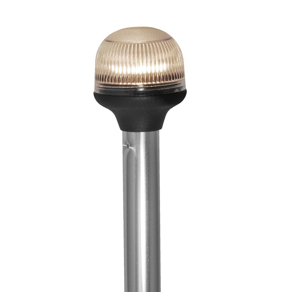 Attwood All-Around Fold-Down Incandescent Anti-Glare Lens Light - 20" Aluminum Pole - 12V