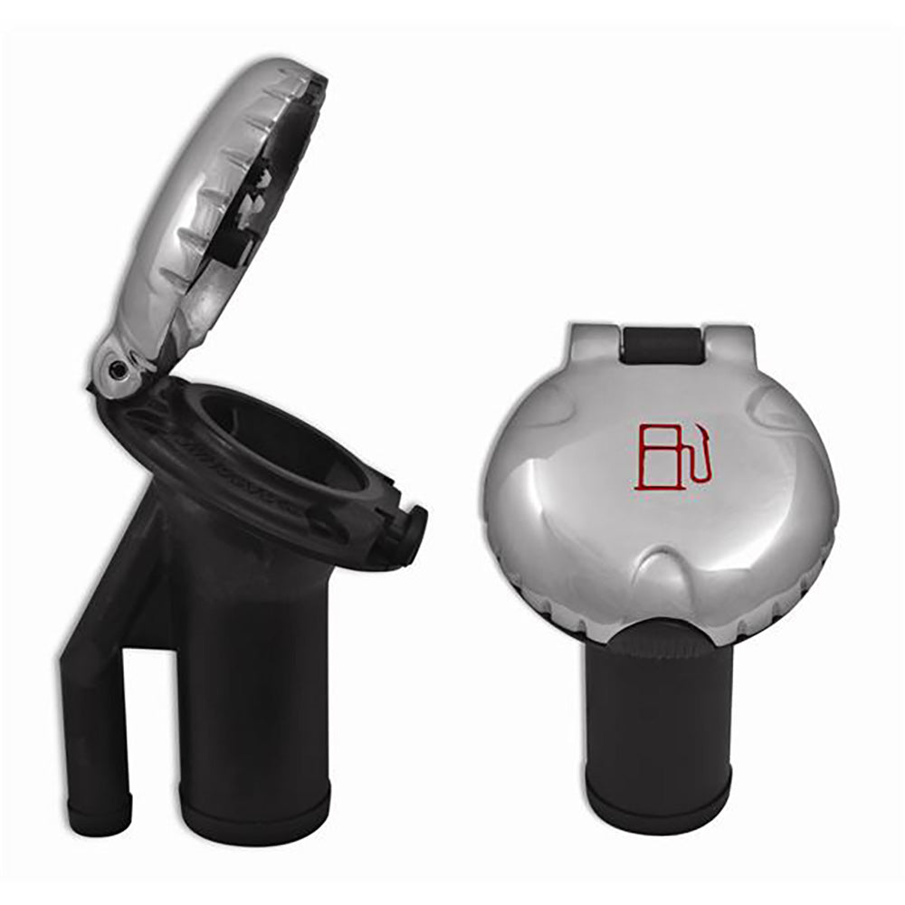 Attwood Deck Fill f/Pressure Relief Systems - Angled Body &amp; Scalloped Stainless Steel