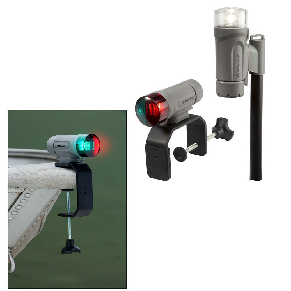 Attwood PaddleSport Portable Navigation Light Kit - C-Clamp, Screw Down or Adhesive Pad -