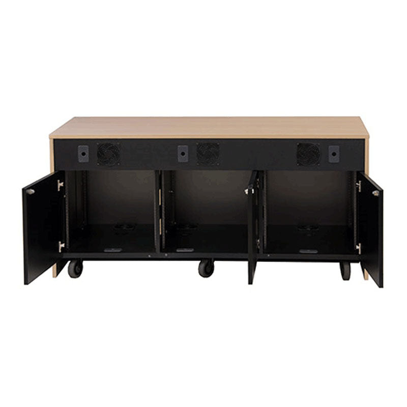 Audio Visual Furniture Credenza (3 Bay, 30 D, 3x 12RU) CR3030EX