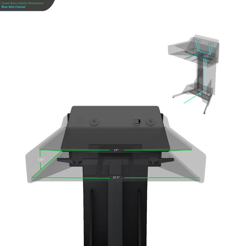 Audio Visual Furniture Height Adjustable Lectern (Various) LEL023