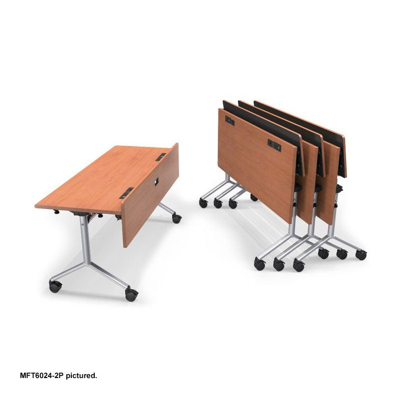 Audio Visual Furniture Modular Folding Table (2 Person, End Right) MFT6024-2PER