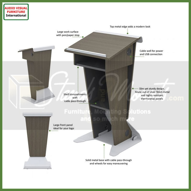 Audio Visual Furniture Slim Presentation Lectern LE222