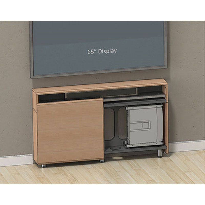 Audio Visual Furniture Wall Mount Credenza (2 Bay, Cable Mgmt) CR2-WM-CM