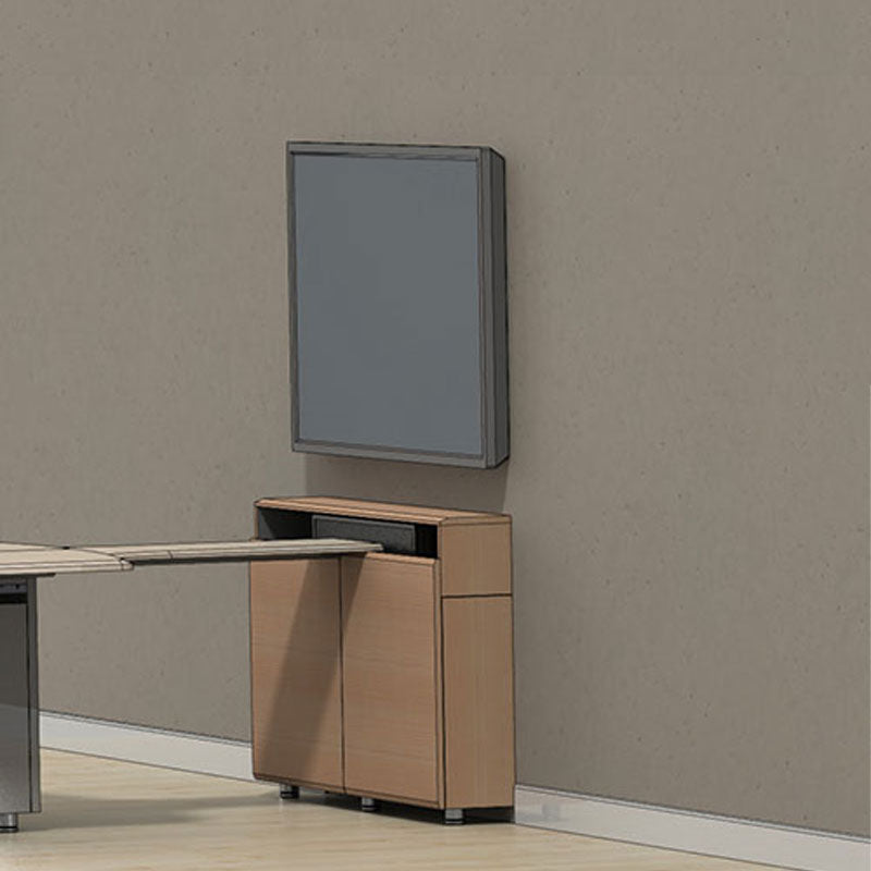 Audio Visual Furniture Wall Mount Credenza (2 Bay, Cable Mgmt) CR2-WM-CM
