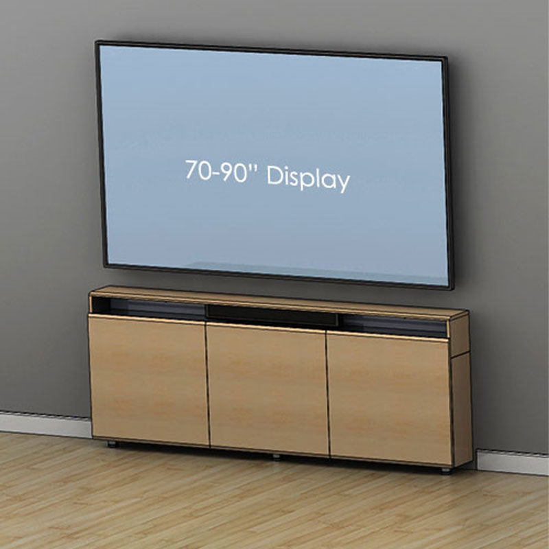 Audio Visual Furniture Wall Mount Credenza (3 Bay, 3x 3RU) CR3-WM