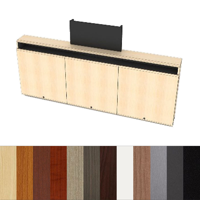 Audio Visual Furniture Wall Mount Credenza (3 Bay, Cable Mgmt) CR3-WM-CM