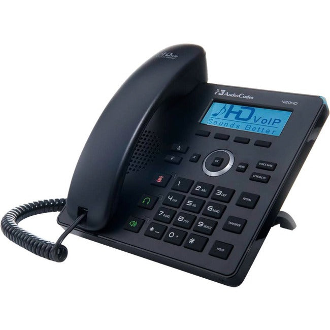 AudioCodes 420HD IP Phone - Corded - Black UC420HDEG