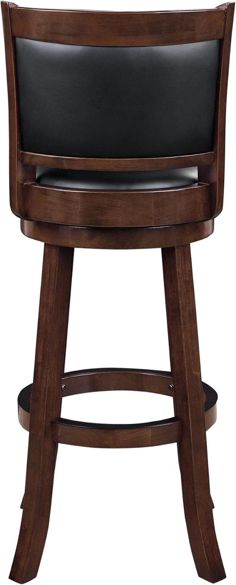 Augusta Swivel Extra Tall Bar Stool Faux Leather Cappuccino