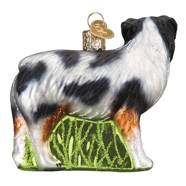 Australian Shepherd Glass Ornament