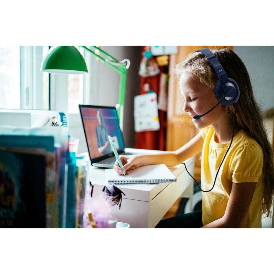 Avid 2AE-55 Wired Headset with Mic Blue 2AE55BL