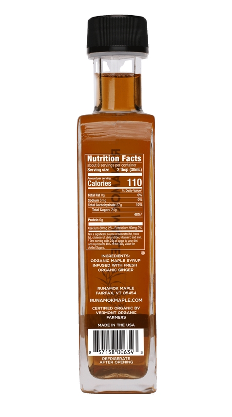 Award-Winning Ginger Root Infused Organic Maple Syrup