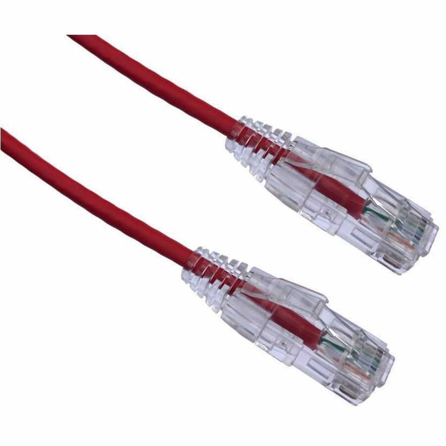 Axiom 100FT CAT6A BENDnFLEX Ultra-Thin Snagless Patch Cable (Red) - TAA Compliant - 100