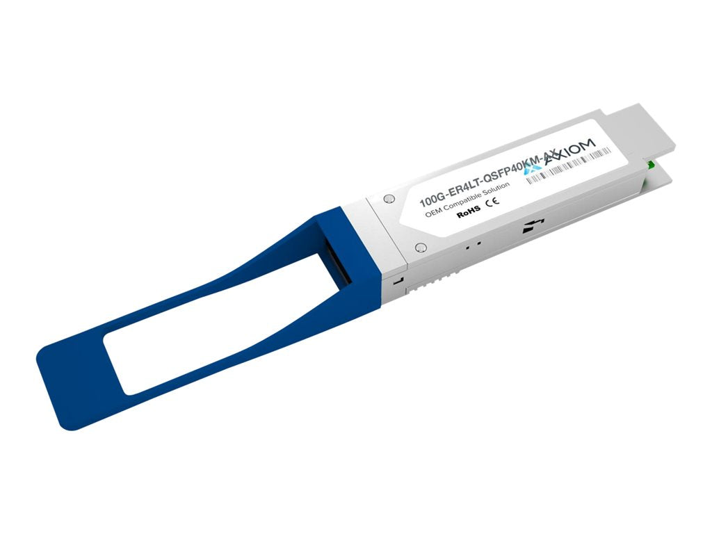 Axiom 100G-ER4LT-QSFP40KM-AX - QSFP28 transceiver module (equivalent to: Extreme 100G-ER4LT-QSFP40KM) - 100GbE -
