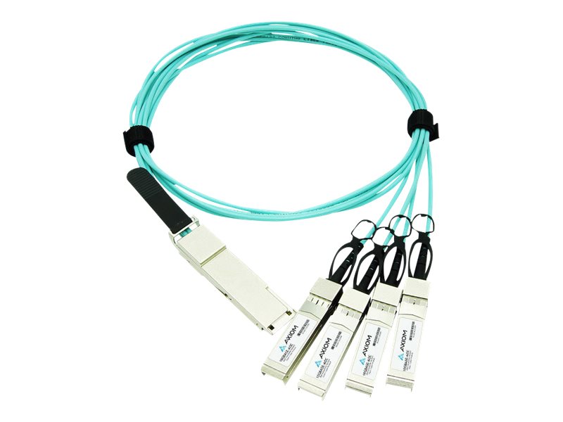 Axiom - 100GBase-AOC direct attach cable - QSFP28 to SFP28 - 3 m - fiber optic - Active Optical Cable (AOC) - for Cisco