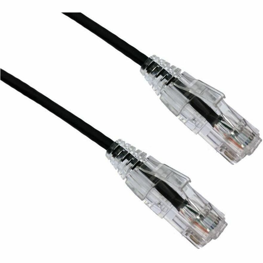 Axiom 15FT CAT6A BENDnFLEX Ultra-Thin Snagless Patch Cable (Black) - TAA Compliant - 15