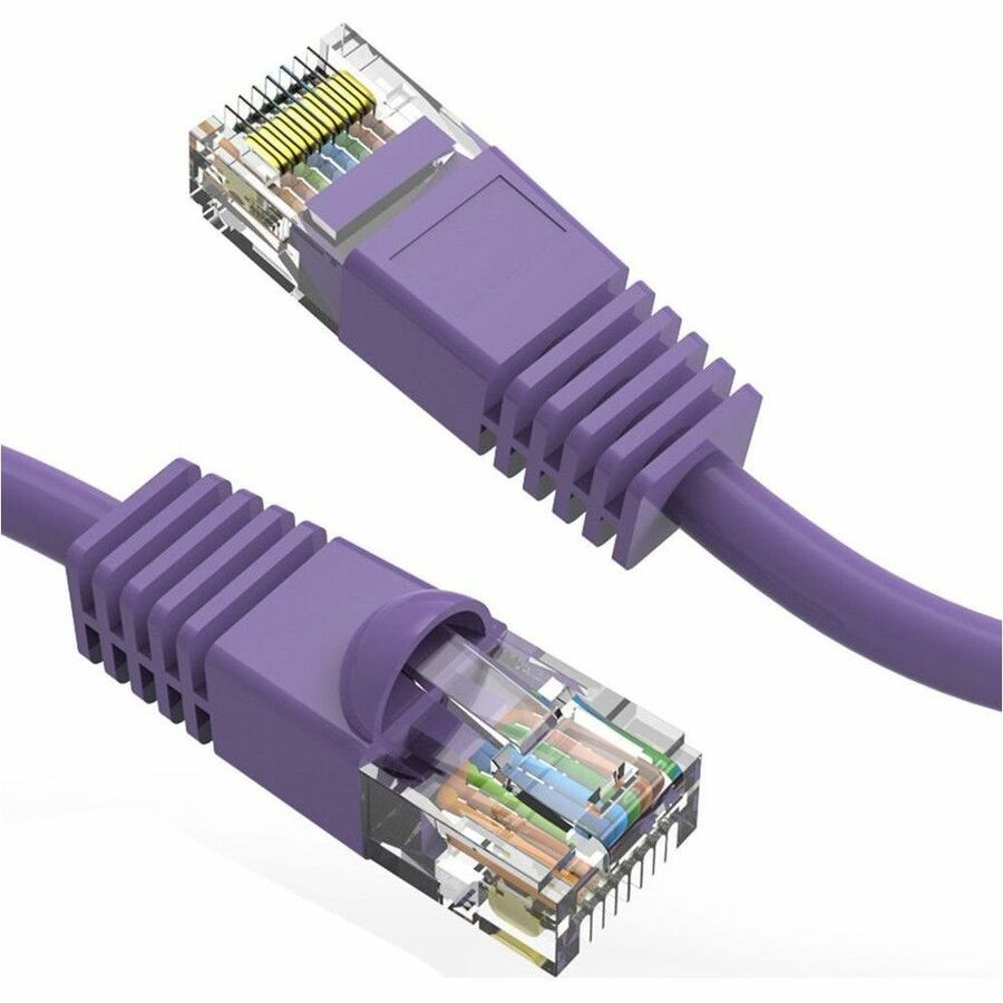 Axiom 35FT CAT5E 350mhz Patch Cable Molded Boot (Purple) - TAA Compliant - 35 ft Category