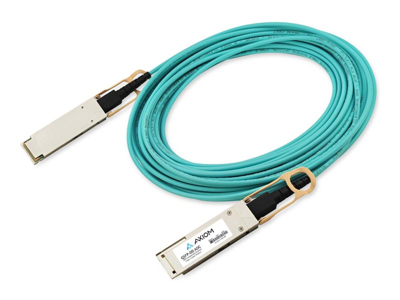 Axiom - 400GBase-AOC direct attach cable - QSFP-DD to QSFP-DD - 1.5 m - fiber optic - Active Optical Cable (AOC) QDD-400-AOC1.5M-AX