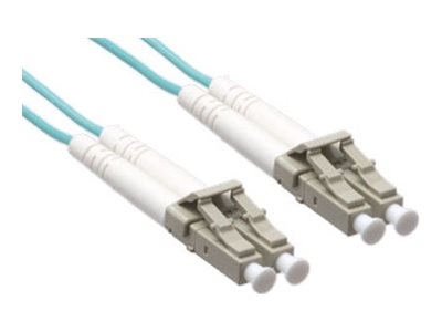 Axiom LC-LC Multimode Duplex OM4 50/125 Fiber Optic Cable - 15m - Aqua - Patch cable - LC multi-mode (M) to LC multi-mode (M) LCLCOM4MD1.5M-AX