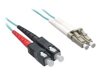 Axiom LC/SC 10G Multimode Duplex OM3 50/125 Fiber Optic Cable 15m - TAA Compliant - 49.21