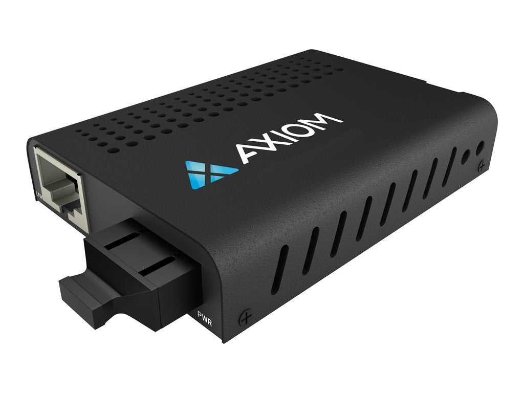Axiom Mini - Fiber media converter - 1GbE - over CAT 5/5e/6 - 10Base-T, 1000Base-LX, 1000Base-TX, 100Base-TX, 100Base-LX - RJ-45 AXG99283