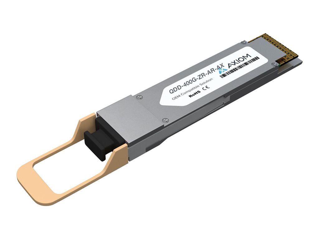 Axiom - QSFP-DD transceiver module (equivalent to: Arista QDD-400G-ZR-AR) - 400GbE - 400GBase-ZR - LC single-mode - up to 74.6 QDD-400G-ZR-AR-AX