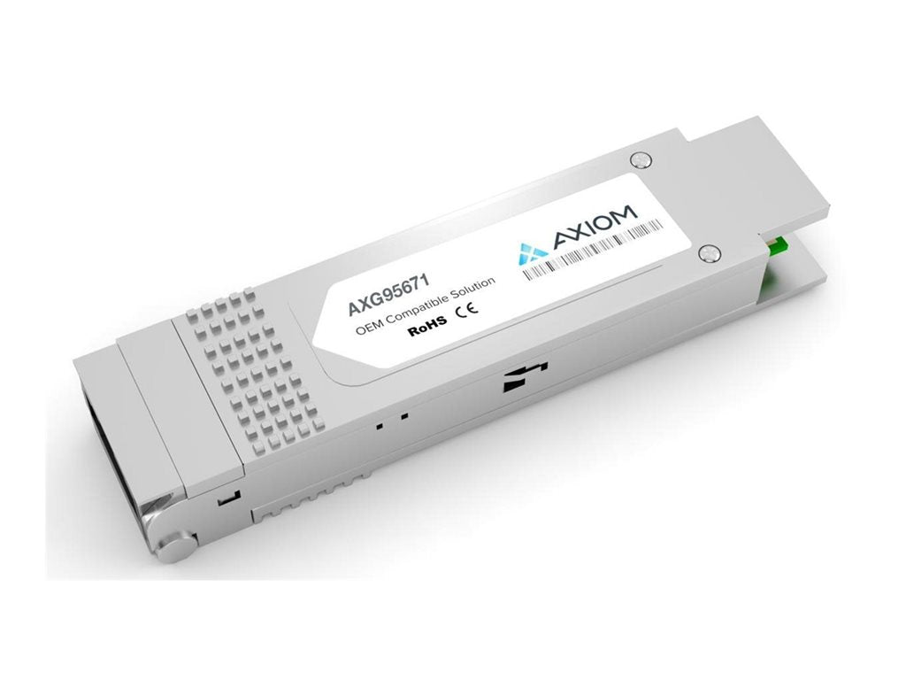 Axiom - QSFP+ transceiver module (equivalent to: HP JH231A) - 40GbE - 40GBASE-SR4 - MPO multi-mode - up to 93.2 miles - 850 nm AXG95671