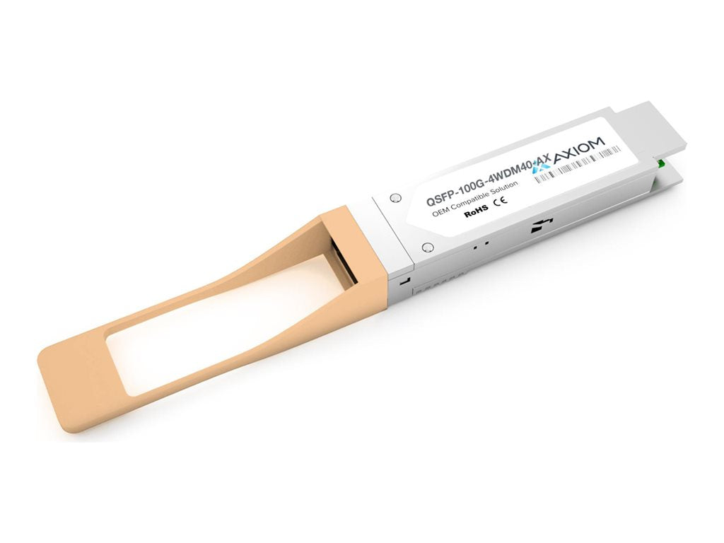 Axiom - QSFP28 transceiver module (equivalent to: Juniper QSFP-100G-4WDM40) - 100GbE - 100GBase-4WDM-40 - LC single-mode - up QSFP-100G-4WDM40-AX