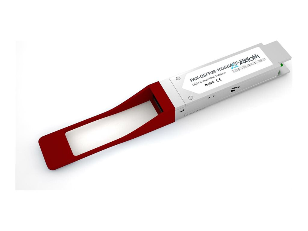 Axiom - QSFP28 transceiver module (equivalent to: Ruckus E100G-QSFP28-ER4L) - 100GbE - 100GBase-ER4Lite - LC - up to 24.9 miles E100G-QSFP28-ER4L-AX