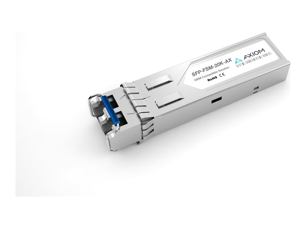 Axiom - SFP (mini-GBIC) transceiver module (equivalent to: Advantech SFP-FSM-20K) - 100Mb LAN - 100Base-LX - LC single-mode - SFP-FSM-20K-AX