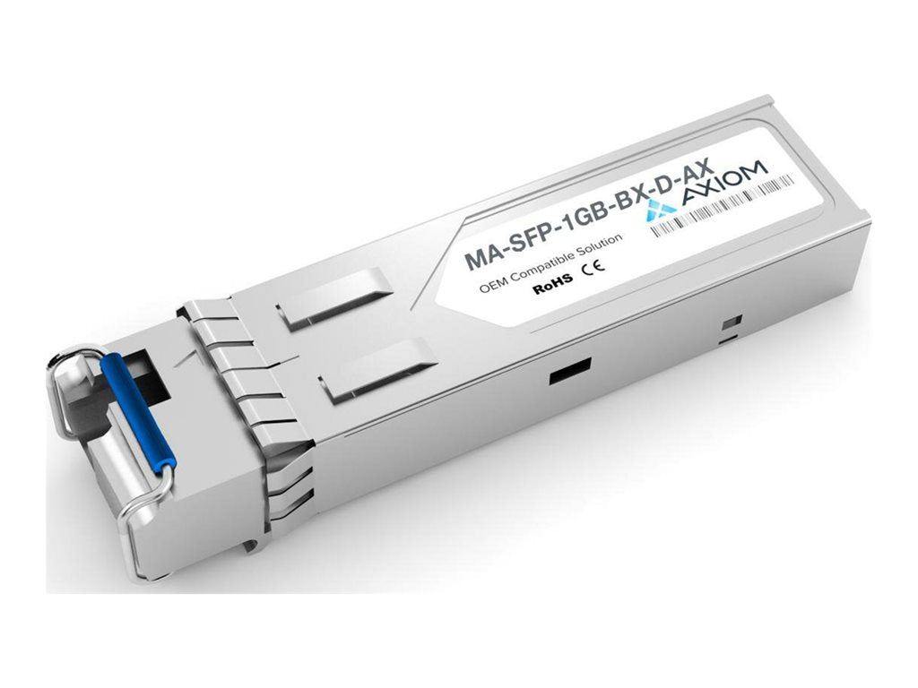 Axiom - SFP (mini-GBIC) transceiver module (equivalent to: Meraki MA-SFP-1GB-BX-D) - 1GbE - 1000Base-BX-D - LC single-mode - MA-SFP-1GB-BX-D-AX