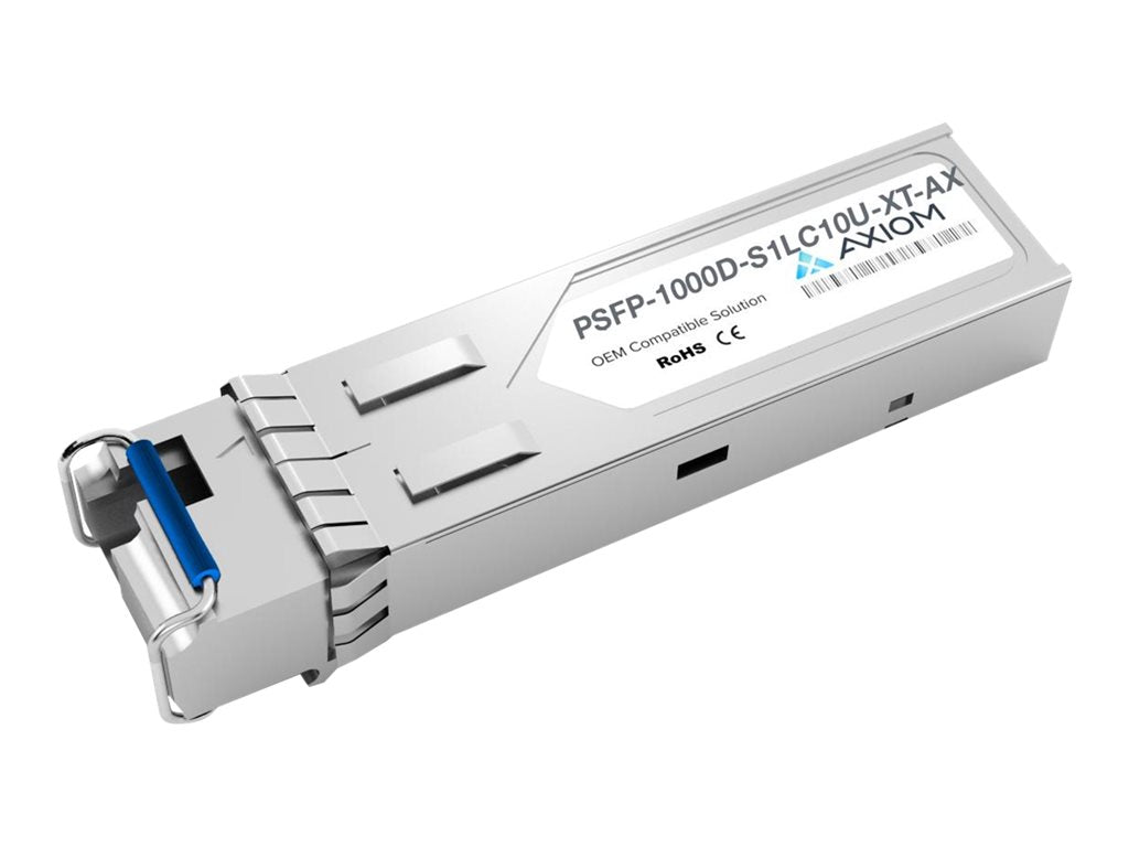 Axiom - SFP (mini-GBIC) transceiver module (equivalent to: Perle PSFP-1000D-S1LC10U-XT) - 1GbE - 1000Base-BX10-U - LC