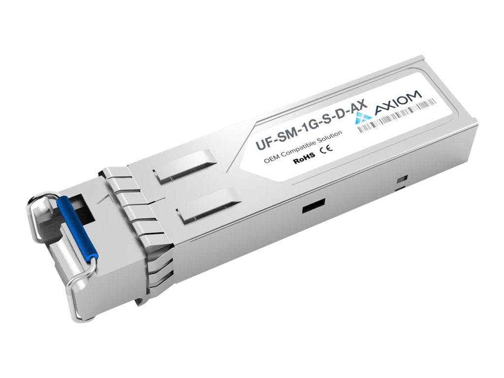 Axiom - SFP (mini-GBIC) transceiver module (equivalent to: Ubiquiti UF-SM-1G-S-D) - 1GbE - 1000Base-BX10-D - LC single-mode - UF-SM-1G-S-D-AX