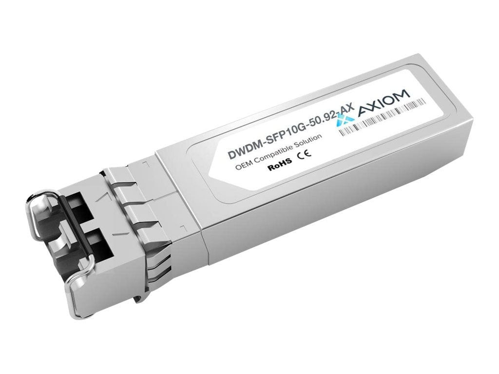 Axiom - SFP+ transceiver module (equivalent to: Cisco DWDM-SFP10G-50.92) - 10GbE - 10GBase-ZR (DWDM) - LC single-mode - up to DWDM-SFP10G-50.92-AX