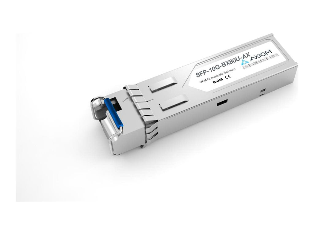 Axiom - SFP+ transceiver module (equivalent to: Cisco SFP-10G-BX80U=) - 10GbE - 10GBase-BX80-U - LC single-mode - up to