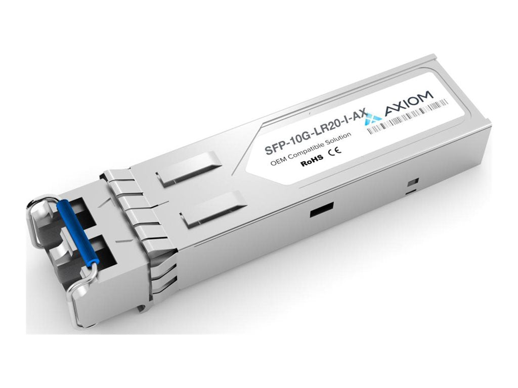 Axiom - SFP+ transceiver module (equivalent to: Cisco SFP-10G-LR20-I) - 10GbE - 10GBase-LR - LC single-mode - up to 12.4 miles SFP-10G-LR20-I-AX